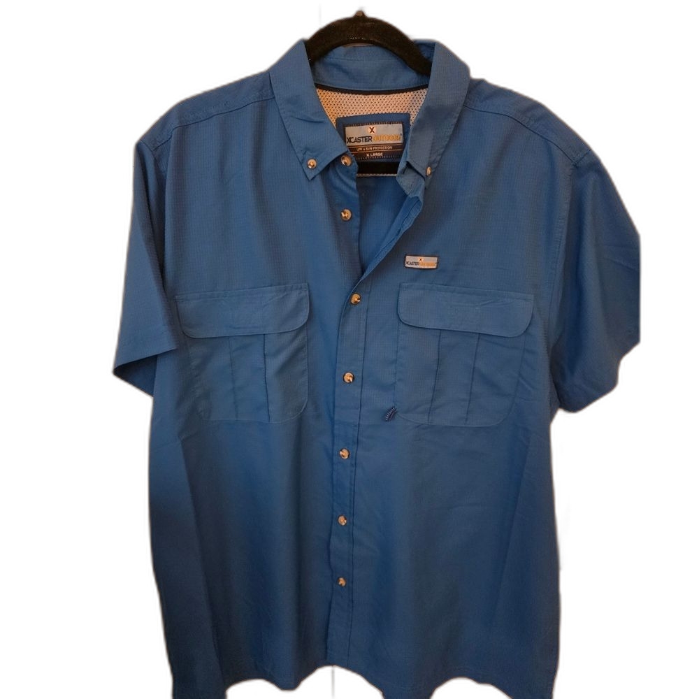 NWT Xcaster Outdoor men’s short-sleeve performance fishing shirt